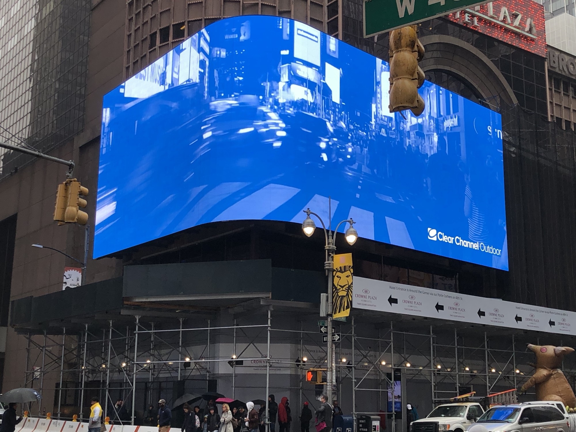 纽约时代广场的LED显示屏
